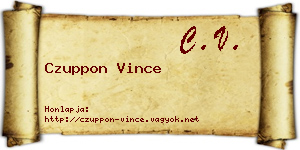 Czuppon Vince névjegykártya